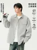 Camisa de manga larga NASA ABOUT para hombre, nueva colección primavera/otoño 2026, corte holgado, casual y elegante, camisa/chaqueta