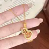 Colar de Cabaceira de Renda Vermelha da Videira Flor de Vento Corrente de Clavícula Ruyi Estilo Chinês Feminino para Transmissão ao Vivo Transfronteiriça Dropshipping