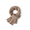 Bufanda de punto de cachemira nueva para otoño e invierno, color liso, resistente al frío, a la moda, versátil para ir al trabajo, suave, cálida y elegante
