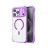 Adecuado para funda de teléfono magnética translúcida con sensación de piel de airbag para Apple iPhone 16 Pro Max, funda de teléfono magnética para Apple 16