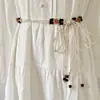Cinto Trançado Boêmio para Mulheres, Corrente Decorativa de Cintura para Vestido, Corda de Cintura com Borla, Cinto de Cintura Versátil Estilo Étnico