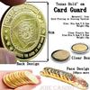 Prensador de tarjetas de regalo Texas Hold'em con chip metálico y protector de tarjetas chapado en oro de 100 g opcional