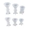 Molde de Resina Cristal DIY Papoula Peças de Xadrez 3D Tabuleiro de Xadrez Molde de Silicone Suporte de Exibição Atacado