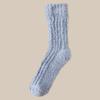 Calcetines de mujer para parejas, de forro polar coral, para otoño e invierno, gruesos y cálidos, para dormir en casa, de felpa, con forma de luna.