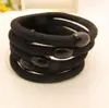 0.6 línea parada suministro estilo coreano negro cuentas redondas diadema Elástico alto grueso liga para el pelo cuerda para el pelo banda de goma cuerda para el pelo