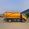 Camión de Limpieza y Succión Real Almacenamiento Independiente de Agua Almacenamiento de Aguas Residuales Bomba de Vacío de Alta Succión Transporte de Aguas Residuales Municipales Dragado de Tuberías Especial