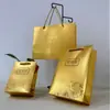 Bolsa de Regalo, Bolsa de Cartón Dorada, Bolsa para Empaque de Joyería, Bolsa de Regalo para Joyería, Bolso de Mano, Logo Personalizable Listo para la Venta