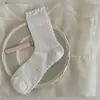 Calcetines de Encaje Miu para Mujer de Media Pantorrilla Primavera y Verano Delgados Estilo Ballet Malla Transpirable Calcetines de Felpa Calcetines Interiores
