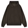 Cardigã com zíper e capuz cor cinza claro, moletom oversized para homens, jaqueta básica casual de corte amplo