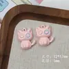 Colar Pingente de Gato Desenho Animado Fofo Versátil Olhos Grandes para Mulheres DIY Colar Pulseira Acessório para Pendurar em Bolsa