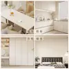 Papel pintado adhesivo tipo película para sentir la piel, puerta de armario autoadhesiva, gabinete, escritorio, color café con leche, película para cambio de color de renovación de muebles