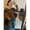 27/07 em promoção INSS Outono Novidades Camiseta Feminina Para Sobrepor Camada Interna Base Malha Fina Top 22895