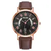 Procesamiento y Personalización de Comercio Exterior Más Vendido Moda Calendario de Luz Azul Patrón Romano Reloj de Hombre Correa de Reloj de Hombre Reloj de Cuarzo