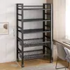Prateleira de chão com cestos para vegetais, armazenamento móvel, micro-ondas, armazenamento de vegetais, prateleira doméstica multifuncional, estante de armazenamento