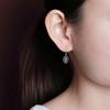 Pendientes de plata de ley S925 con diseño de ciervo, estilo retro con diseño de mariposa antigua y forma de huevo, elegantes y combinables.