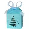 Caja de Dulces para Boda Navideña Árbol de Navidad Verde Cortado a Láser Caja de Dulces Bendición Festiva Caja de Embalaje de Papel