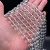 Cristal Blanco Puro Natural Doble a Cuentas Redondas Sueltas Cuentas Sueltas Cristal Transparente Semiterminado Pulsera DIY Versátil Suministro en Vivo