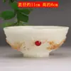 Transmissão ao Vivo de Novos Bowls Luminosos de Dragão e Fênix, Enfeites Dourados Atratores de Sorte, Enfeites de Cabacinha Atratores de Riqueza e Artesanato de Decoração para Casa em Jade
