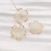 Ins flor de cinco puntas con borde dorado degradado flor de cerezo DIY hecho a mano estilo antiguo pasadores accesorios tocado acetato acrílico