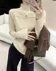 Suéter de punto de terciopelo Andi para mujer, nuevo estilo otoño e invierno, versátil, calado, adelgazante, de alta gama, elegante, top suéter base para capa interior