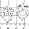 Colgante de la serie Corazón Calado de Aleación Plateada Brillante de Venta Caliente Transfronteriza DIY Pulsera Collar Accesorios de Joyería