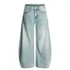 Jeans Lavados Retro Americanos Cleanfit para Hombre, Pantalones Amplios de Pierna Ancha Scimitar, Transfronterizos Dc+G6818