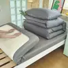 Juego de tres piezas 13372 de alta densidad para estudiantes 100% algodón, juego de seis piezas de color liso para dormitorio de litera, juego de cuatro piezas 100% algodón