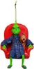 Adorno para Árbol de Navidad Monstruo Verde de Pelo Cruzado Grinch Artesanía Acrílica Grinch Decoración Navideña Colgante para Coche