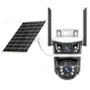 Câmera solar V380 4G lente dupla tela dupla dome 10x zoom máquina de bola monitoramento de bateria de baixo consumo