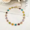 Collar de diamantes de colores nuevo de primavera y verano para mujer, cadena para el cuello de diseño de nicho de alta calidad, todo a juego, exquisita cadena de clavícula de dopamina