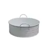 Bandeja de Venta Directa de Fábrica, Bandeja de Frutas de Hierro Galvanizado con Doble Asa, Bandeja Metálica para Cerveza y Bebidas, Bandeja de Almacenamiento para Fiestas
