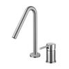 Kaiping Youjia baño negro mate tubo de paraguas redondo grifo de manija única dividido grifo para lavabo de doble agujero 30173