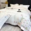 Juego de cuatro piezas bordado de algodón australiano de fibra larga para todas las estaciones 2026, juego de ropa de cama de algodón puro de alta densidad y alto número de hilos, disponible para comercio electrónico en transmisiones en vivo