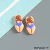 Desenho Animado Vilão de Natação Resina Pequenos Acessórios Artesanal DIY Copo de Água Ímã de Geladeira Furo Fivela de Sapato Grampo de Cabelo Acessórios de Joias