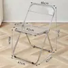 Mesa dobrável transparente acrílica vintage, estilo moderno e na moda, conjunto de mesa e cadeira portátil para varanda de casa, mesa de centro nórdica