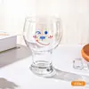 Taza de vidrio de dibujos animados creativa con logotipo personalizado para uso doméstico, vaso para bebidas y cerveza, copa de vino impresa personalizada de moda, regalo hecho a medida