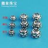 Cuentas de loto con agujero en forma de cruz de plata s925 Intime, cuentas de loto de doble cara, pulsera de cuentas de bricolaje, accesorios de cuentas de plata