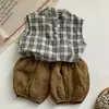 Camisas Ligeras de Verano para Niños 2026 Nuevo Estilo Estilo Bosque Camisas para Niñas Bebés Tops sin Mangas Modernos