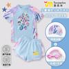 Kpop Hunter Grupo de Meninas Roupa de Banho Infantil Meninas Conjunto Dividido Desenho Animado Manga Curta Shorts Proteção Solar Roupa de Banho Estilo Moderno