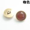 Borda de corrente de resina de metal costurada à mão botão redondo geléia cor camisa botão cardigan das mulheres botão 12mm