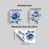 BRUP Borde Dorado Luminoso Azul Hielo Rosa Pegatina de Inodoro Rosa Azul Pegatina Decorativa Fluorescente para Baño HS-YG5545C