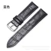 Outlet de Fábrica Pulseira de Couro de Bezerro Crocodilo Texturizado com Fivela de Pino Multicolor para Huawei Apple Watch Desmontagem Rápida