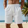 2026 Comercio Exterior Transfronterizo Europeo y Americano Amazon Nuevos Shorts de Verano para Hombre Casual Rayas Multicolor Cordón Bolsillo Cinco