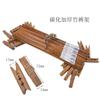 Colgador de Pantalones de Bambú, Secador Multifuncional de Calcetines de Bambú Carbonizado Engrosado para el Hogar con Pinzas, Colgador de Ropa y Pinza para Pantalones
