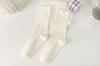Calcetines blancos de mujer, medias de algodón japonés de moda para primavera y otoño, calcetines de media pantorrilla de color liso, serie Candy al por mayor