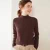 Suéter de cachemira de tres hilos para mujer, suéter de cachemira de color liso para mujer, capa base, estilo cálido engrosado, estilo retro