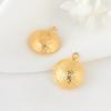 Banhado a cobre preservador de cor ouro 14K real contas redondas foscas moda contas contas soltas pulseira caseira diy acessórios de joalheria borla