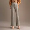 Pantalones de Microcampana Espiga para Mujer 2026 Otoño/Invierno Nuevos Gruesos de Cintura Alta Adelgazantes Largos de Moda Versátiles Casuales para Mamás