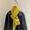 Bufanda de Invierno Personalizada para Hombre Color Sólido Rayas Bufanda de Punto Suave Pareja Coreana Versátil Moda Bufanda Cálida