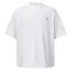 Camiseta Pesada de Manga Corta Estilo Retro Americano Nanxia, Unisex, Corte Holgado, Hombros Caídos, Color Sólido, Para Usar Sola, Nuevo Estilo de Verano